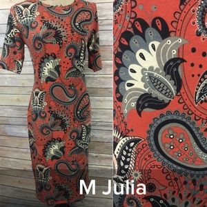 Floral Paisley Julia dress, LuLaRoe, M, NWT